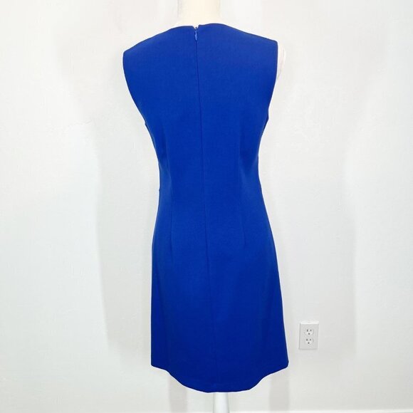 Eliza J. Sheath Career Dress Royal Blue sleeveless Size 6 Crewneck - Picture 4 of 7
